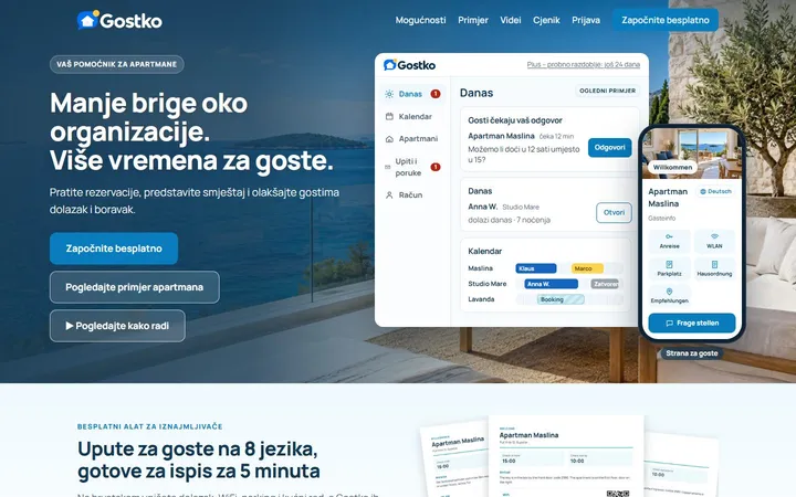 Naslovnica stranice gostko.hr